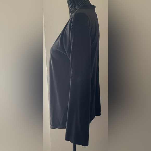 Live 2 Lounge Black Open Cardigan Top Size Medium - Picture 2 of 8